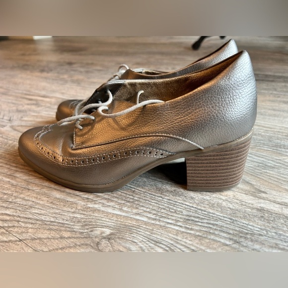 Naturalizer Shoes - Naturalizer Herlie Oxford lace up metallic heels